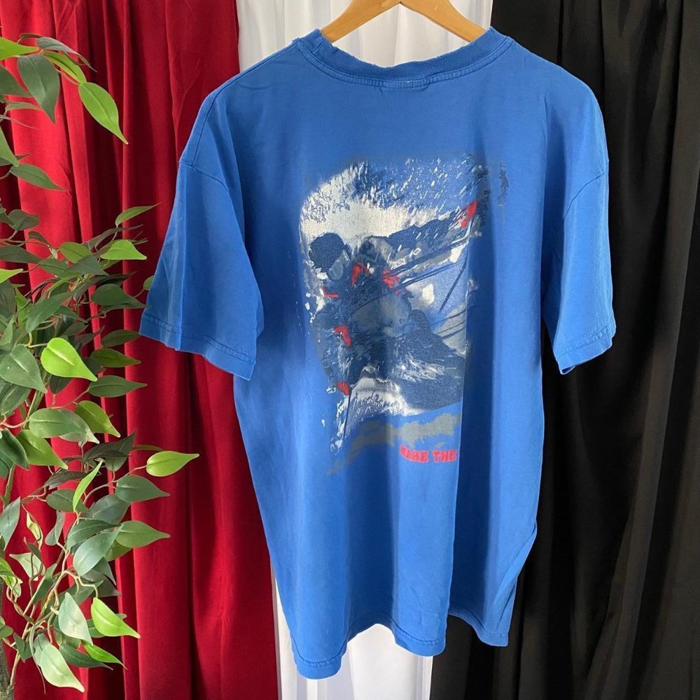 VINTAGE MAKE THE RUN SNOWBOARDING POCKET TEE